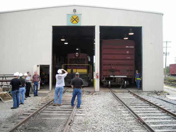 MGS members tour the Old Augusta Railroad on April 18, 2009.